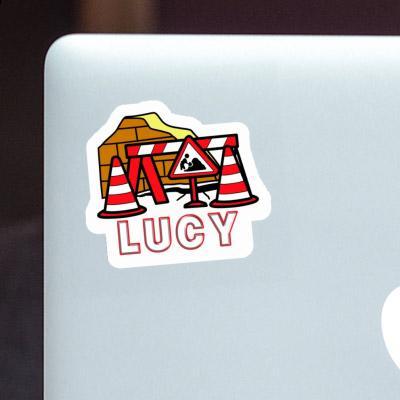 Lucy Sticker Road Construction Laptop Image