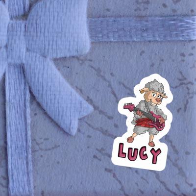 Guitarist Sticker Lucy Notebook Image