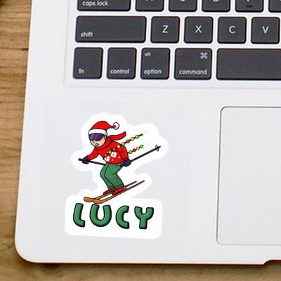 Sticker Christmas Skier Lucy Notebook Image