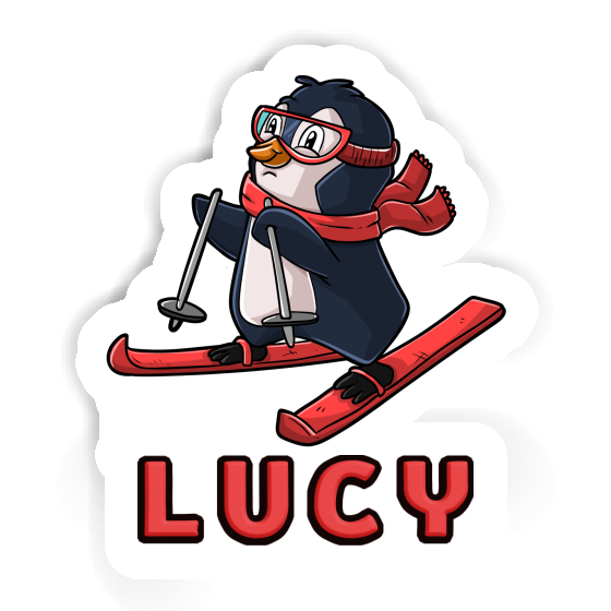 Skier Sticker Lucy Laptop Image