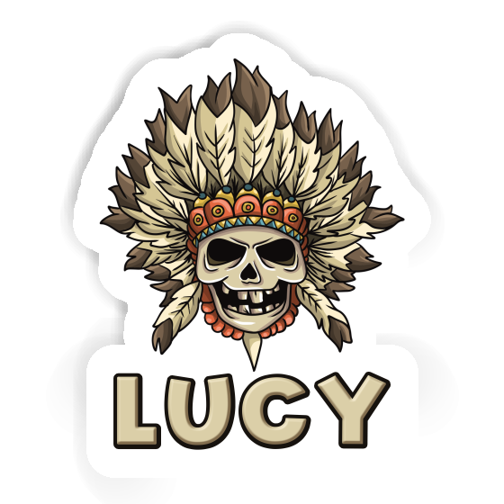 Kids Skull Sticker Lucy Laptop Image