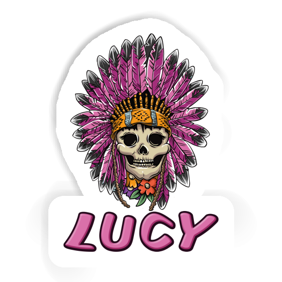 Sticker Womens Skull Lucy Notebook Image