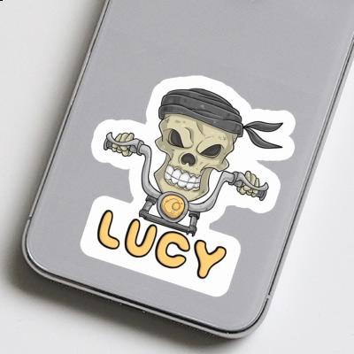 Lucy Sticker Motorcycle Rider Image