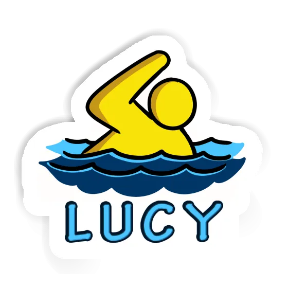 Swimmer Sticker Lucy Notebook Image