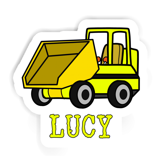 Lucy Sticker Front Tipper Laptop Image