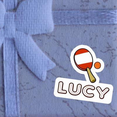 Lucy Sticker Table Tennis Paddle Notebook Image