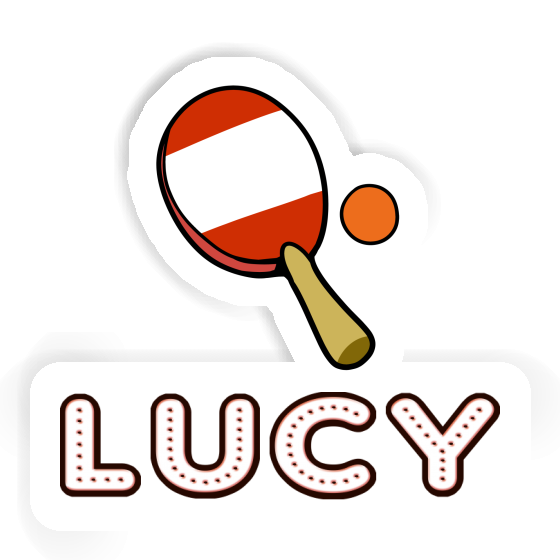 Lucy Sticker Table Tennis Paddle Notebook Image