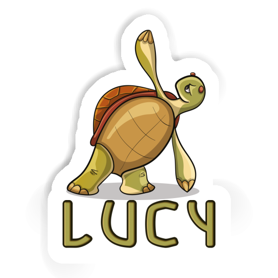 Lucy Sticker Yoga Turtle Laptop Image