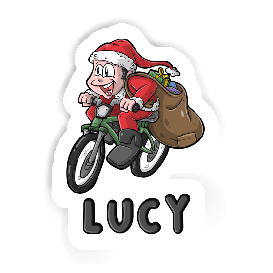 Lucy Sticker Bicycle Rider Image