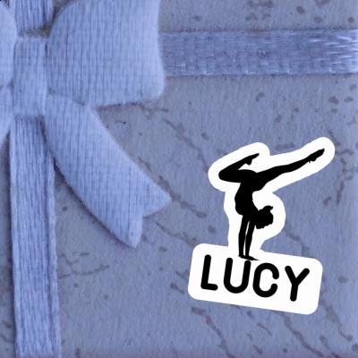 Autocollant Femme de yoga Lucy Laptop Image