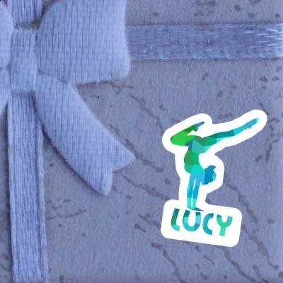 Sticker Yoga Woman Lucy Notebook Image