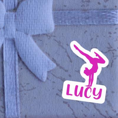 Sticker Lucy Yoga Woman Laptop Image