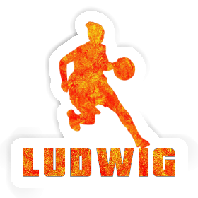 Ludwig Sticker Basketball Player Image