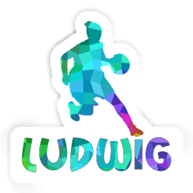 Ludwig Sticker Basketball Player Image