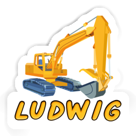 Excavator Sticker Ludwig Image