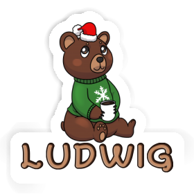 Ludwig Sticker Christmas Bear Image