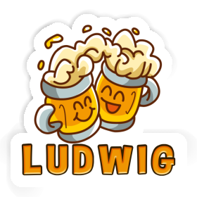 Ludwig Sticker Beer Image