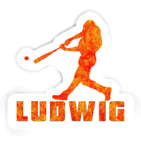 Sticker Ludwig Baseball Player Image