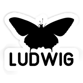 Ludwig Sticker Butterfly Image