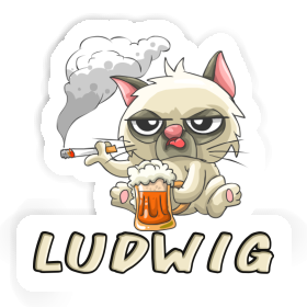 Sticker Ludwig Bad Cat Image