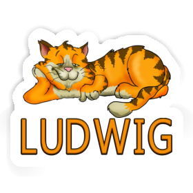 Sticker Ludwig Chilling Cat Image