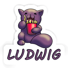 Sticker French Fry Cat Ludwig Image