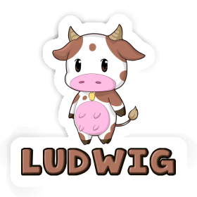 Ludwig Sticker Cow Image