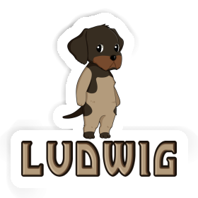 German Wirehaired Pointer Sticker Ludwig Image