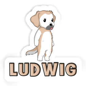 Golden Retriever Sticker Ludwig Image