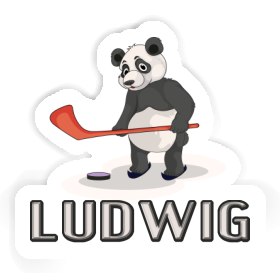 Ludwig Sticker Ice Hockey Panda Image