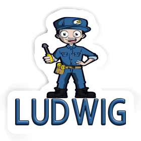 Electrician Sticker Ludwig Image