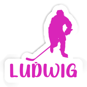 Ludwig Sticker Hockey Player Image