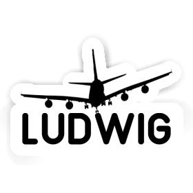 Sticker Ludwig Airplane Image