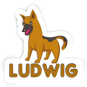 Ludwig Sticker German Shepherd Image