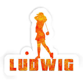 Golfer Sticker Ludwig Image