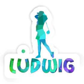 Ludwig Sticker Golfer Image