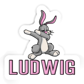 Sticker Ludwig Dabbing Hare Image