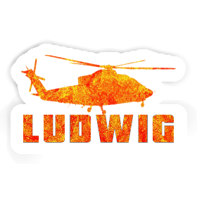 Ludwig Sticker Helicopter Image