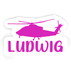 Ludwig Sticker Helicopter Image