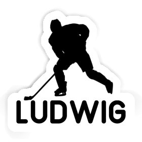 Hockey Player Sticker Ludwig Image