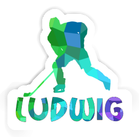 Ludwig Sticker Hockey Player Image