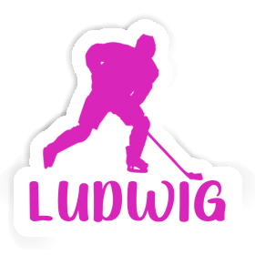 Ludwig Sticker Hockey Player Image