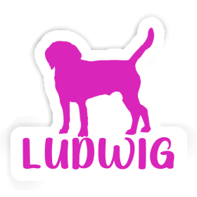 Ludwig Sticker Dog Image