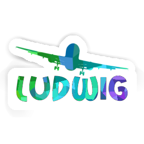 Sticker Ludwig Airplane Image