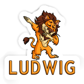 Ludwig Sticker Dabbing Lion Image