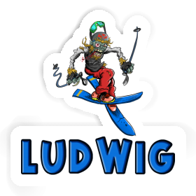 Skier Sticker Ludwig Image