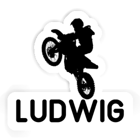 Ludwig Sticker Motocross Rider Image