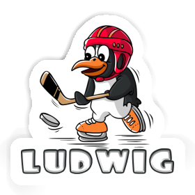 Ice Hockey Penguin Sticker Ludwig Image