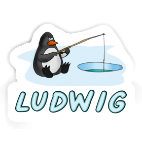 Fishing Penguin Sticker Ludwig Image