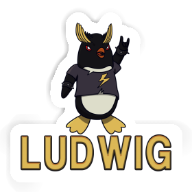 Sticker Rocking Penguin Ludwig Image